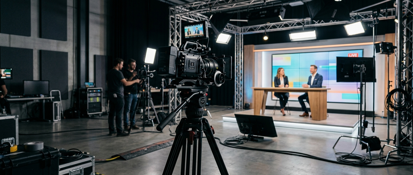 Video production studio setup for an SEO-optimized brand video