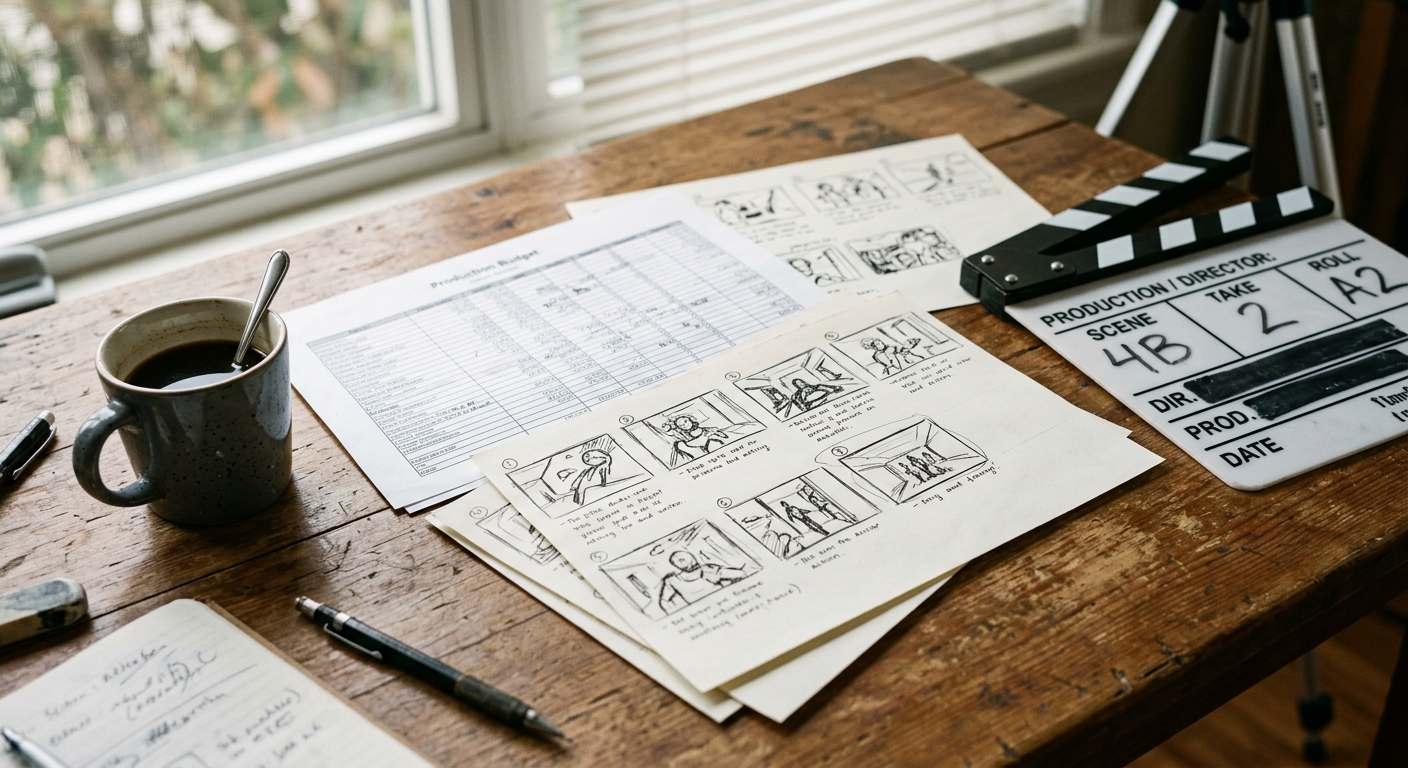 Storyboard and budget planning documents used to estimate a 30 second commercial cost Storyboard and budget planning documents used to estimate a 30 second commercial cost