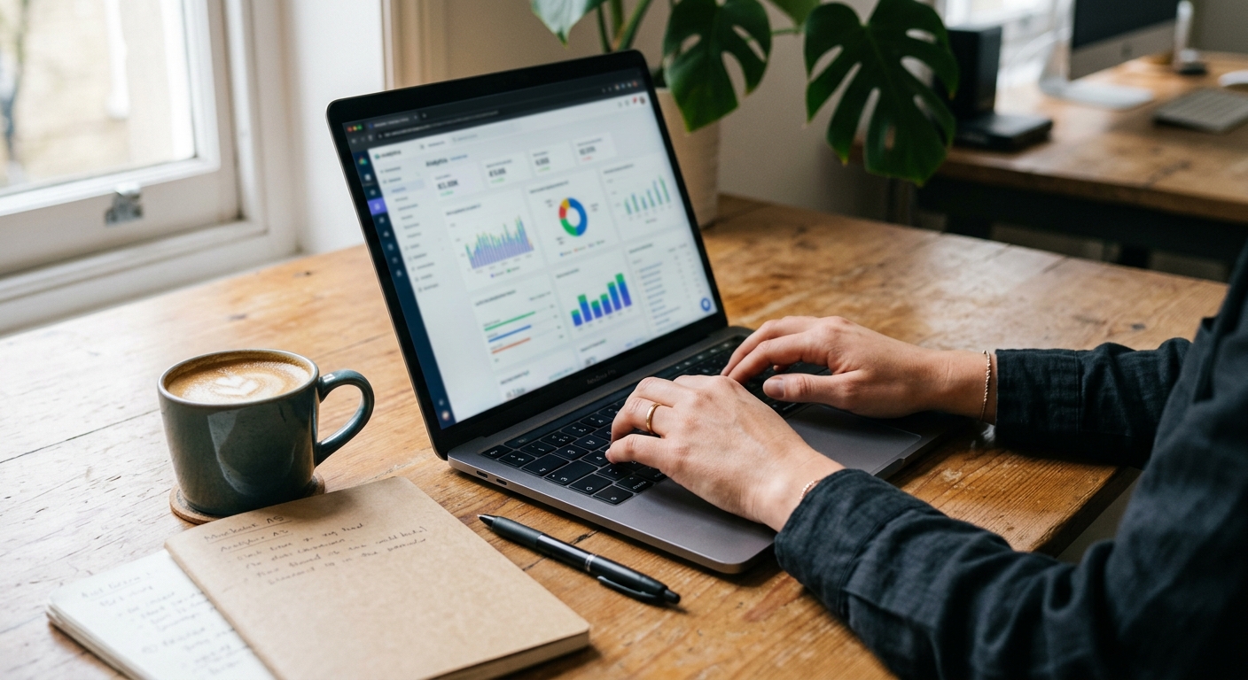 Marketer analyzing cost per view data for a youtube ads for business campaign Marketer analyzing cost per view data for a youtube ads for business campaign